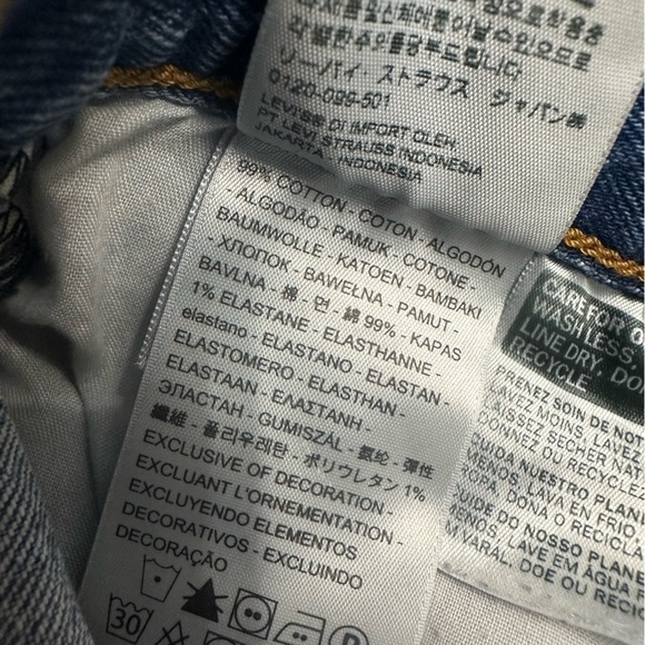 Levi’s Jeans Wedgie Ripped Distressed Blue Cotton Denim Women’s Size 25 - Picture 10 of 10